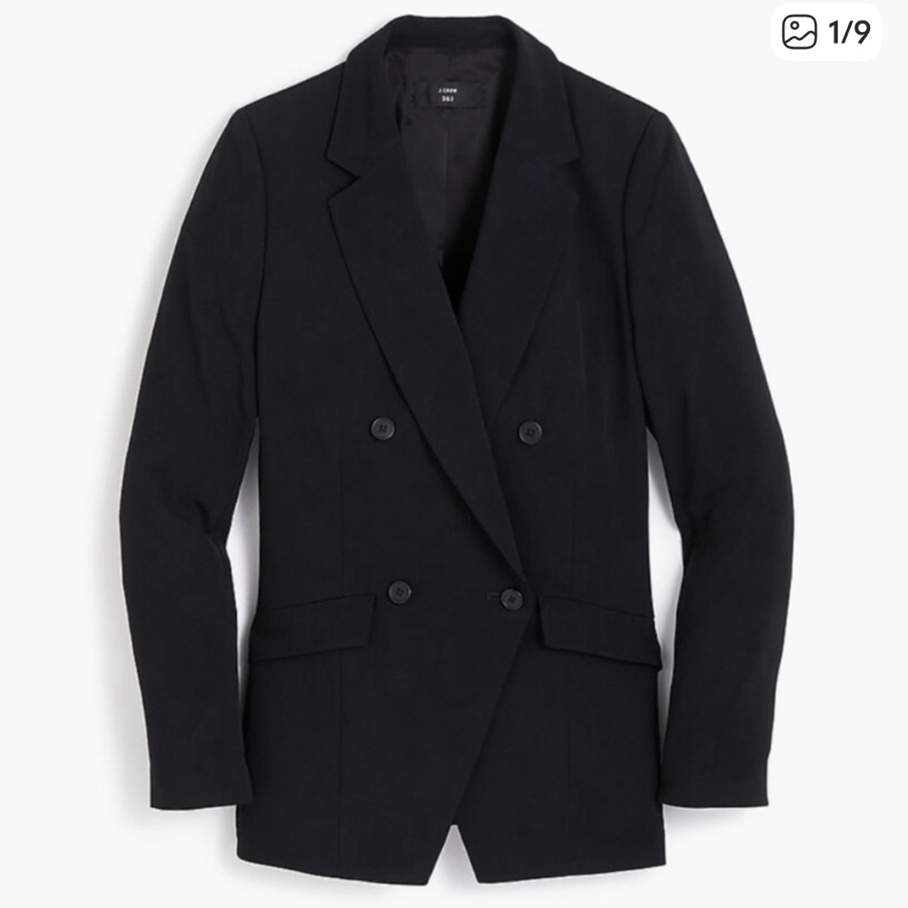 NWT J.Crew Double-Breasted Blazer in Japanese Weave | Size 0P ✨